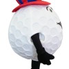 White gentleman golf mascot costume
