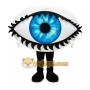 White eyeball cartoon mascot costume