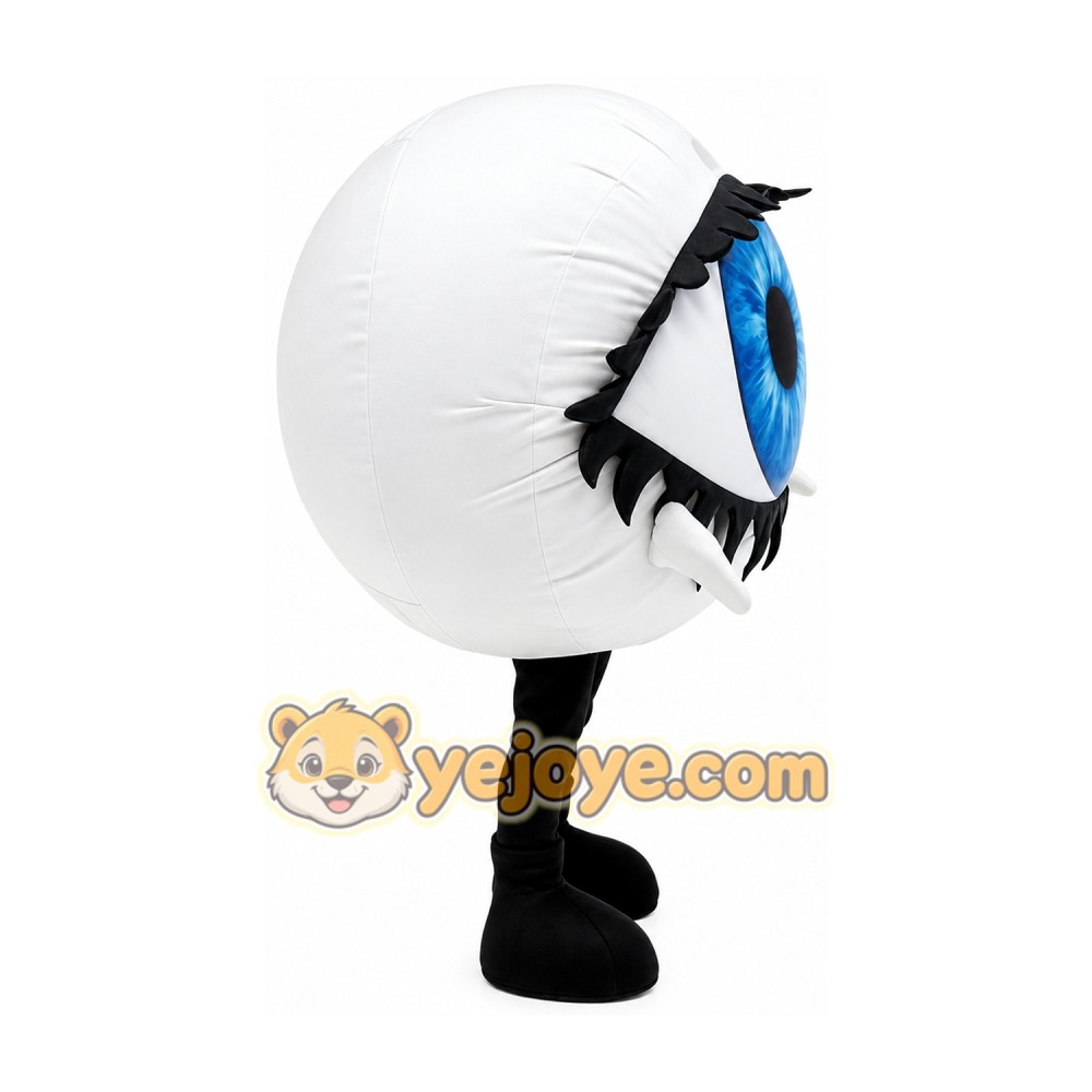 White eyeball cartoon mascot costume White eyeball cartoon mascot costume