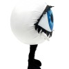 White eyeball cartoon mascot costume