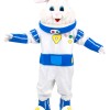 Astronaut rabbit cartoon mascot costume