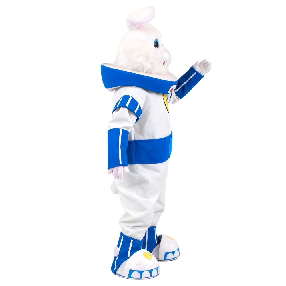 Astronaut rabbit cartoon mascot costume