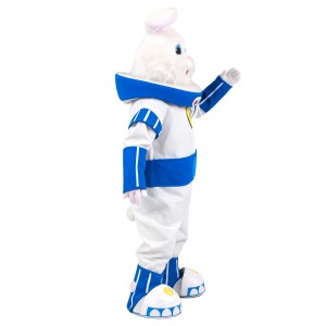 Astronaut rabbit cartoon mascot costume