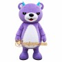 Purple little devil bear cartoon Mascot costume
