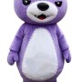 Purple little devil bear cartoon Mascot costume