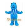Blue snow monster long fur cartoon mascot costume