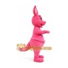 Pink kangaroo cartoon mascot costume Pink kangaroo cartoon mascot costume