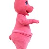 Pink kangaroo cartoon mascot costume