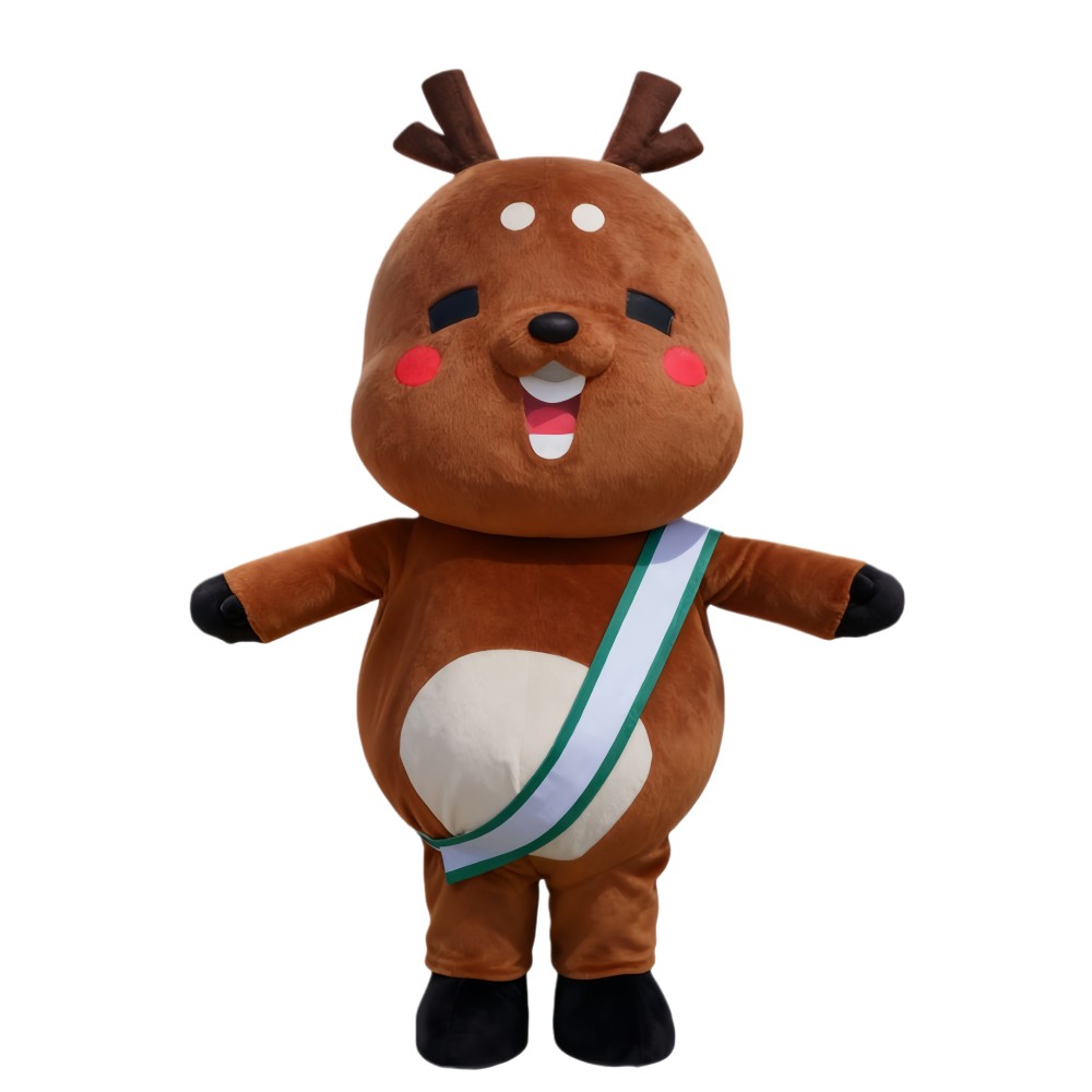 Brown cartoon deer Mascot costume