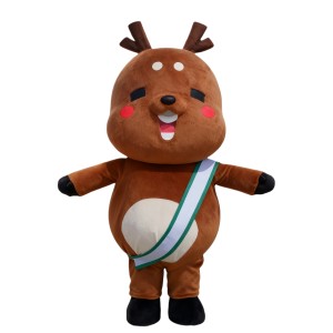 Brown cartoon deer Mascot costume