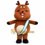 Brown cartoon deer Mascot costume