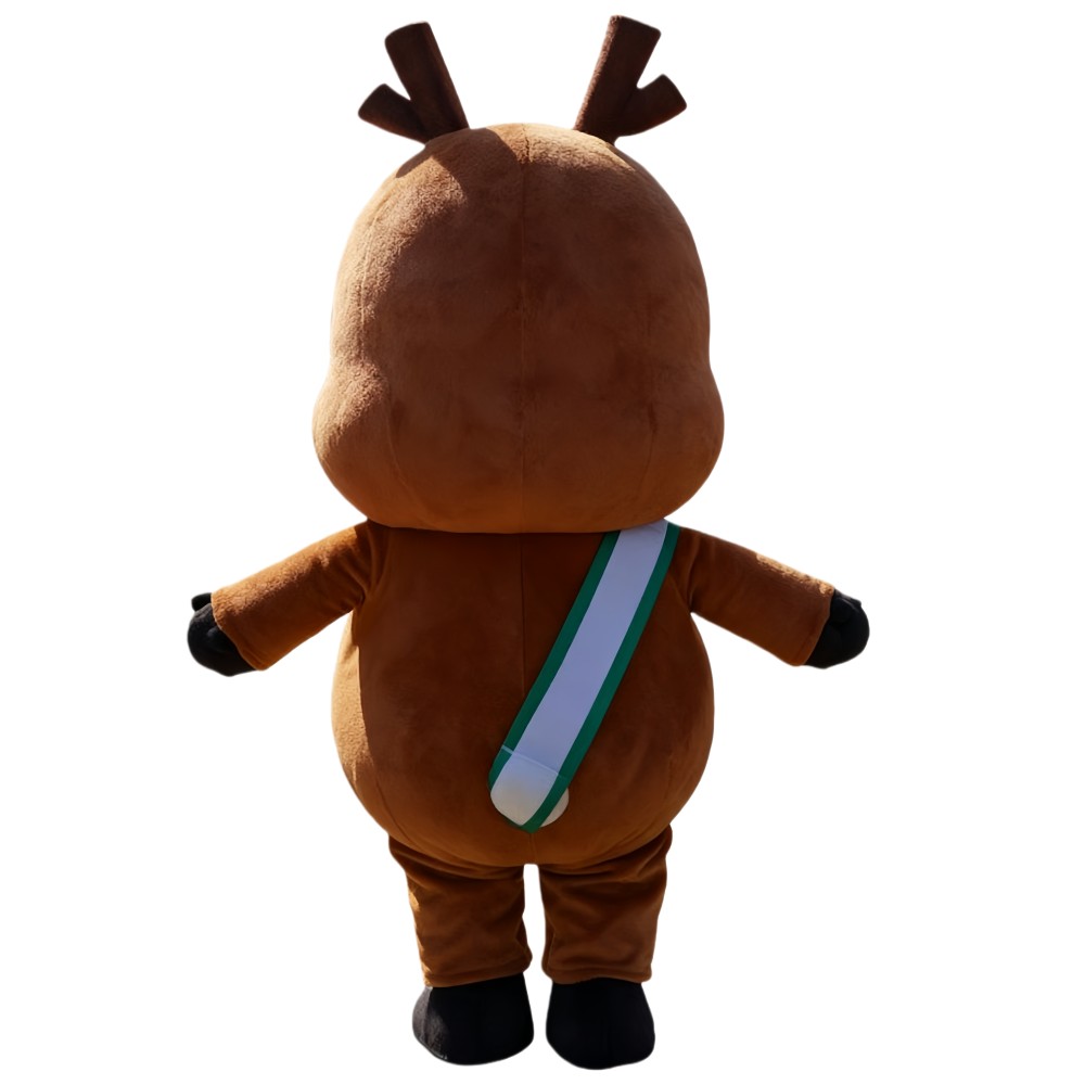 Brown cartoon deer Mascot costume