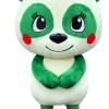 Green and white cartoon panda mascot costume