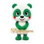 Green and white cartoon panda mascot costume