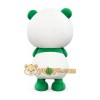 Green and white cartoon panda mascot costume