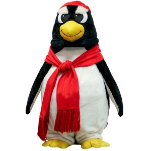 Red Scarf Cartoon Penguin Mascot Costume