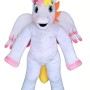 White Unicorn Cartoon Mascot Costume