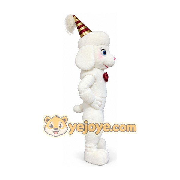 White lamb cartoon mascot costume White lamb cartoon mascot costume