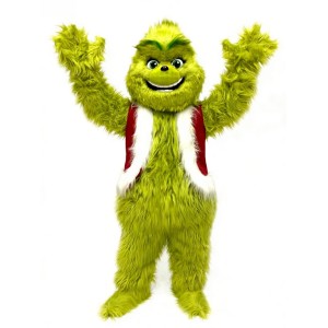 Green Christmas Grinch Cartoon Mascot Costume
