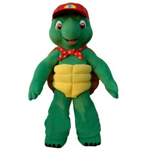 Green turtle cartoon mascot costume