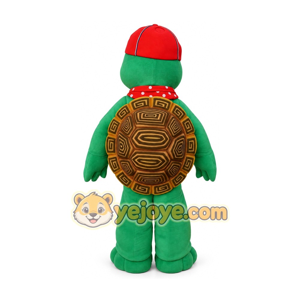 Green turtle cartoon mascot costume Green turtle cartoon mascot costume