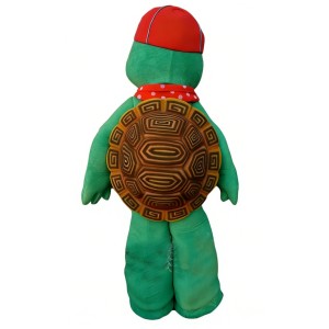 Green turtle cartoon mascot costume