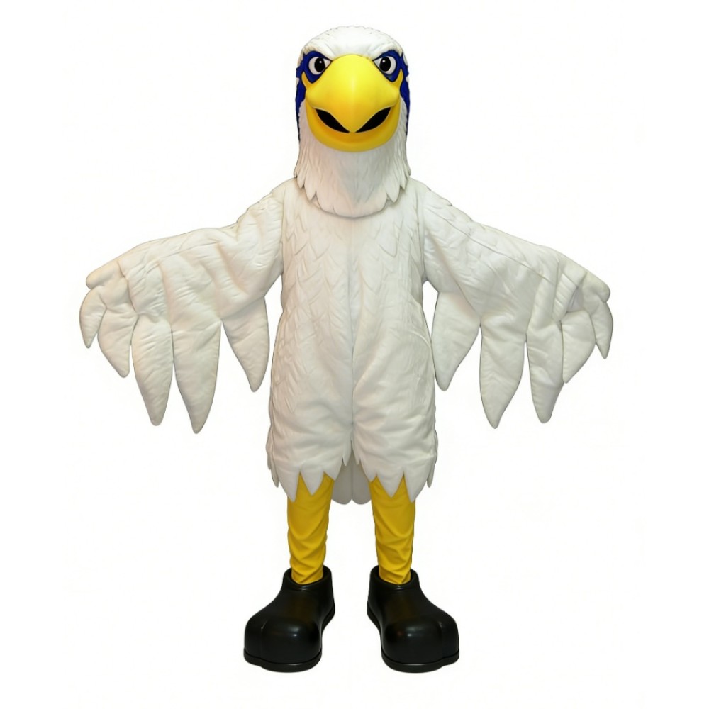 White Eagle Cartoon Mascot Costume