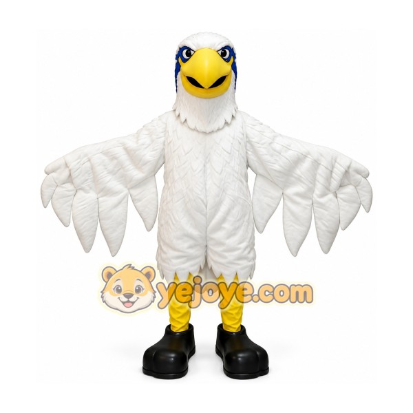 White Eagle Cartoon Mascot Costume