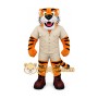 Muscle tiger cartoon mascot costume