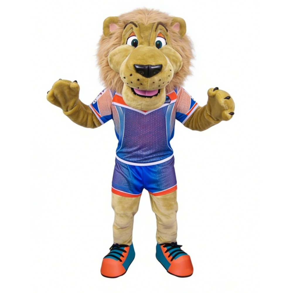Sportswear lion cartoon mascot costume