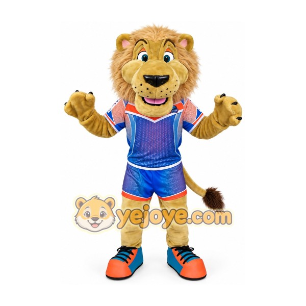 Sportswear lion cartoon mascot costume