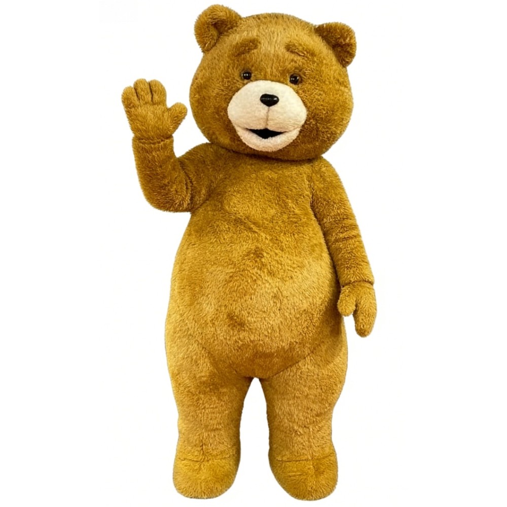 Brown Bear Cartoon Mascot Costume
