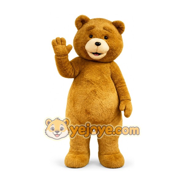 Brown Bear Cartoon Mascot Costume