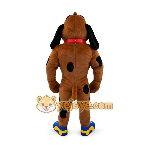 Brown spotted dog cartoon mascot costume Brown spotted dog cartoon mascot costume