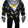Grey gorilla manager mascot costume