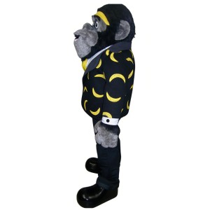 Grey gorilla manager mascot costume