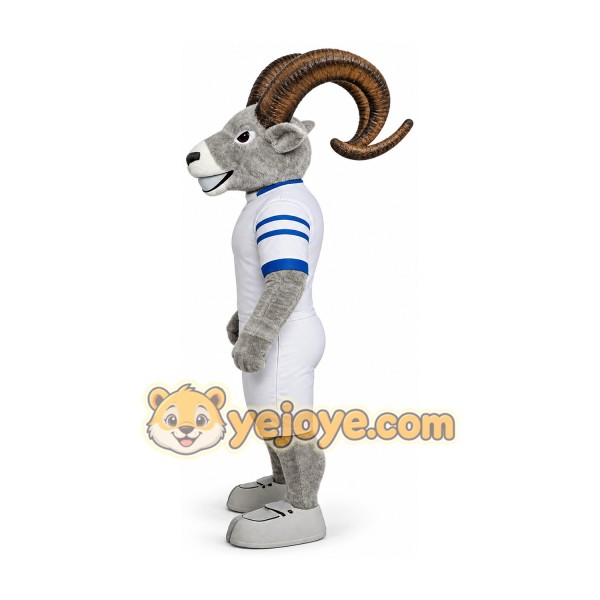 Grey goat cartoon mascot costume Grey goat cartoon mascot costume