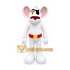 White pirate mouse cartoon mascot costume
