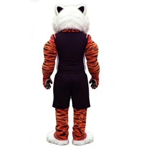 Striped tiger cartoon mascot costume