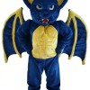 Blue Bat Devil Cartoon Mascot costume