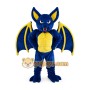 Blue Bat Devil Cartoon Mascot costume