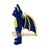 Blue Bat Devil Cartoon Mascot costume Blue Bat Devil Cartoon Mascot costume