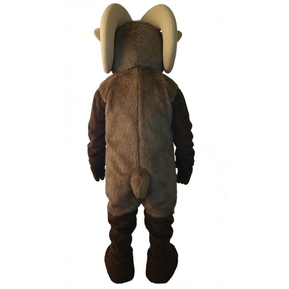 Brown Ram Cartoon Mascot Costume