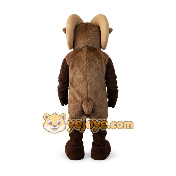 Brown Ram Cartoon Mascot Costume Brown Ram Cartoon Mascot Costume