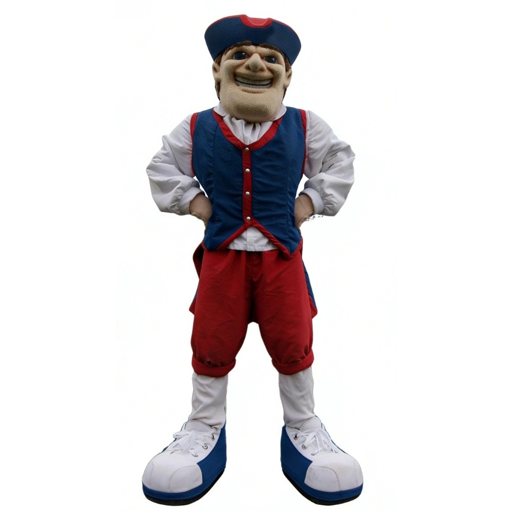 Gentleman Patriot Cartoon Mascot Costume