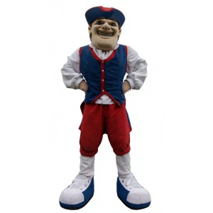 Gentleman Patriot Cartoon Mascot Costume