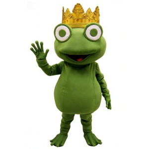 Frog Prince cartoon mascot costume