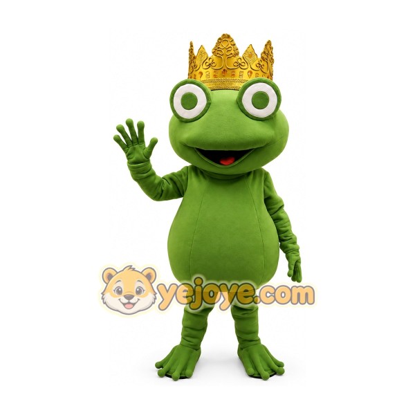 Frog Prince cartoon mascot costume