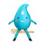 Blue eco-friendly water droplet cartoon mascot costume