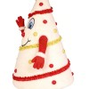 White snowman Christmas tree figurine mascot costume